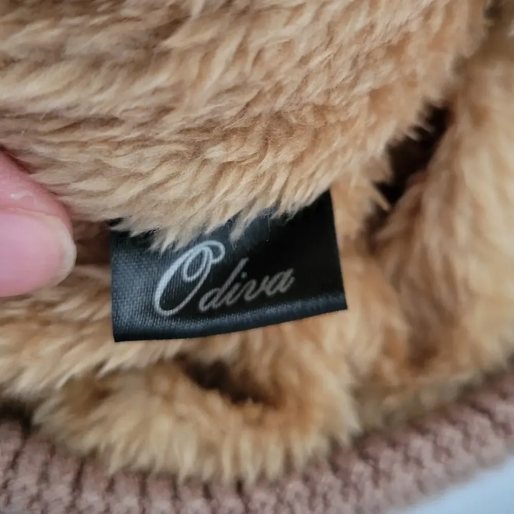 Odiva Womens Chic Lined Interior Patterned Knit Fall winter Beanie with Pom Pom